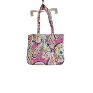 Vera Bradley Tote Shoulder Bag Pink Wildflower Paisley Pink Floral
